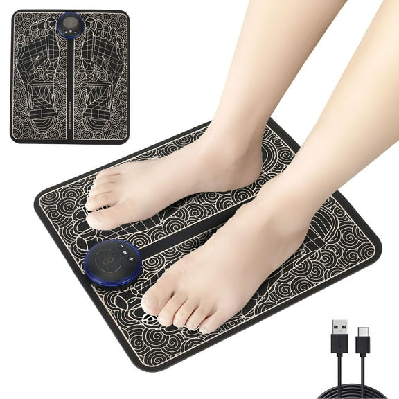 Deago Electric Foot Massager Mat Pad Portable Leg Massager Machine Muscle Stimulator Blood Circulation USB Powered