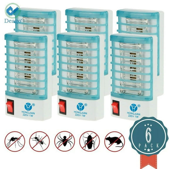 Deago Electronic Insect & Fly Killer Plug in Bug Zapper Eliminates Pest Control UV LED Mosquito Killer Lamp (4 Pack)