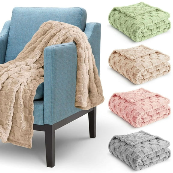 Deago Fall Throw Blanket for Couch - Cozy Soft Lightweight Fuzzy Blankets for Women Portable Fleece Throw Blankets for Bed Couch Sofa, 39"x59", Gray