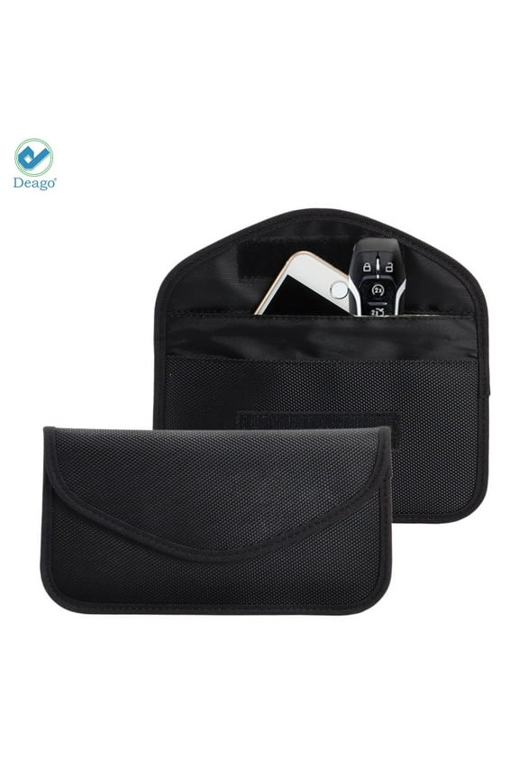 Faraday Bags for Car Keys and Cell Phone, RFID Signal Blocking Key Pouch Wallet, Anti-Tracking Anti Theft Car Protection, Cell Phone Signal Jammer