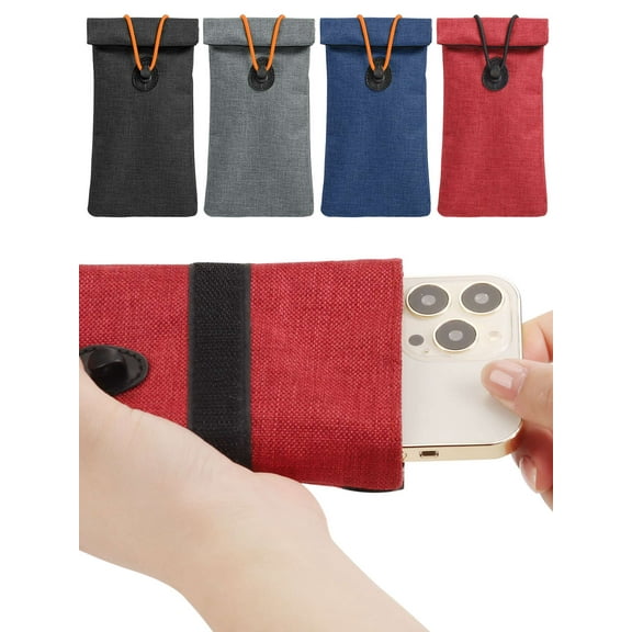 Deago Faraday Bags for Car Keys and Cell Phone, RFID Signal Blocking Key Pouch Wallet, Cell Phone Keyless Entry Fob Signal Blocking Bag (Gray)