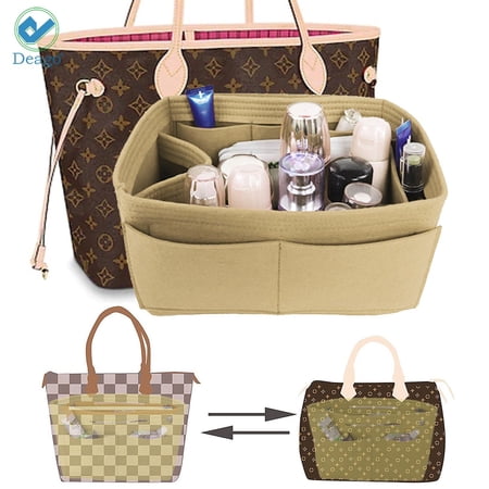Deago Felt Insert Purse Handbag Organizer Bag Insert In Bag Totes Shaper with Inner Pocket Fits Neverfull Speedy