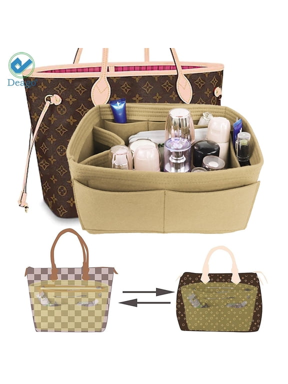 Felt Insert Purse Handbag Organizer Bag Insert In Bag Totes Shaper with Inner Pocket Fits Neverfull Speedy
