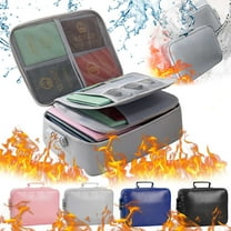 Deago Fireproof Document Bag with Lock File Storage Organizer Bag Waterproof Safe Portable Pouch Bag for Home Office Travel