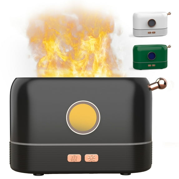 Deago Flame Air Diffuser Humidifier Portable Noiseless Aroma Diffuser for Home,Office or Yoga Essential Oil Diffuser with No-Water Auto-Off Protection