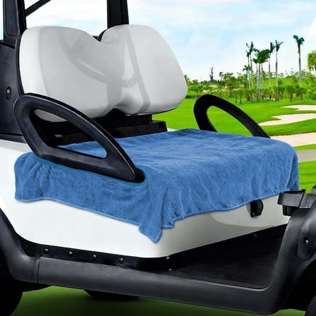 Deago Golf Cart Seat Covers, Solid Color Golf Cart Seat Towel Blanket, Keeps Seats Clean and Comfortable, Fits EZGO, Yamaha, Club Car, and More 2-Seat Golf Carts, 51"x 29"