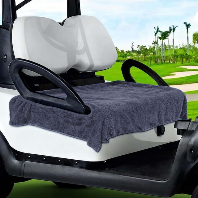 Deago Golf Cart Seat Covers, Solid Color Golf Cart Seat Towel Blanket, Keeps Seats Clean and Comfortable, Fits EZGO, Yamaha, Club Car, and More 2-Seat Golf Carts, 51"x 29"