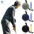 thumbnail image 1 of Deago Golf Training Aid Golf Swing Trainer Aid Assist Posture Correction Trainer Golf Smart Inflatable Ball Set with Air Pump (Black), 1 of 8