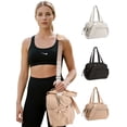 thumbnail image 1 of Deago Gym Bag for Women Travel Duffle Tote Bag with Wet Pocket Water Resistant Carry on Weekender Overnight Bag for Trips Sport (Khaki), 1 of 9