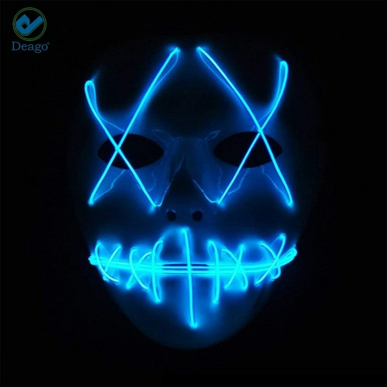 Pink Light Up LED Stitch Mask The Purge Pink Light Up LED Stitch Mask The Purge