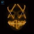 thumbnail image 1 of Deago Halloween Mask LED Light Up EL Wire Cosplay Glowing Mask The Purge Movie Scary Festival Costume with AA Battery, 1 of 5