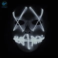 thumbnail image 1 of Deago EL Wire Cosplay The Purge Movie Halloween Festival Costume Masks with LED, 1 of 5