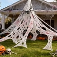 thumbnail image 1 of Deago Halloween Spider Web Decorations Outdoor DIY Stretchy Beef Netting Spider Web for Haunted House, 1 of 9