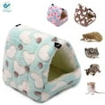 thumbnail image 1 of Deago Hamster Hammocks Rat House Bed Hut Shed Guinea Pig Cage Bedding for Bird Squirrel Hedgehog Chinchilla Nest Tent (Blue, M), 1 of 9