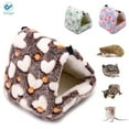 thumbnail image 1 of Deago Hamster Hammocks Rat House Bed Hut Shed Guinea Pig Cage Bedding for Bird Squirrel Hedgehog Chinchilla Nest Tent (Coffee, S), 1 of 9