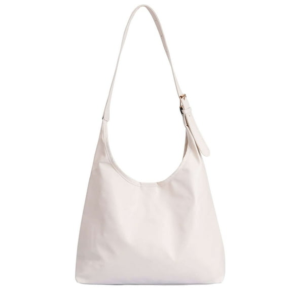 Deago Hobo Bags for Women Soft Vegan Leather Crossbody Shoulder Handbag Stylish Slouchy Tote Purses, White