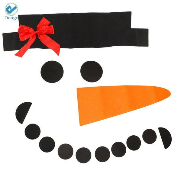 Deago Home Decor Stickers Decoration DIY Christmas Snowman Decoration Outdoor Decorating Dress Garage Door Door Old Man Elk Bow Hat