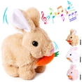 thumbnail image 1 of Deago Hopping Rabbit with Carrot Interactive Electronic Pet Plush Bunny Toy with Sounds and Movements Walking Wiggle Ears Twitch Nose Gifts for Toddlers Kids, Yellow, 1 of 9
