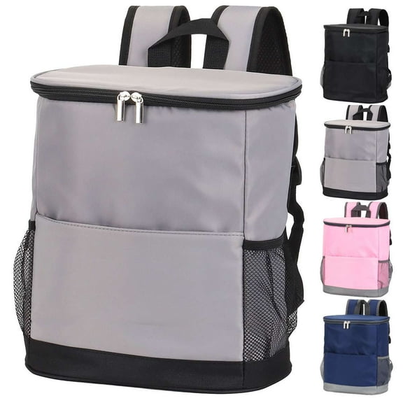 Deago Insulated Cooler Backpack Outdoor - Leak Proof Backpack Cooler 20 Cans, Waterproof Lightweight Cooler Bag for Travel Camping Beach Lunch (Gray)