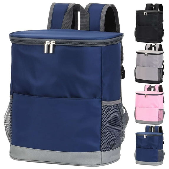 Deago Insulated Cooler Backpack Outdoor - Leak Proof Backpack Cooler 20 Cans, Waterproof Lightweight Cooler Bag for Travel Camping Beach Lunch (Navy)