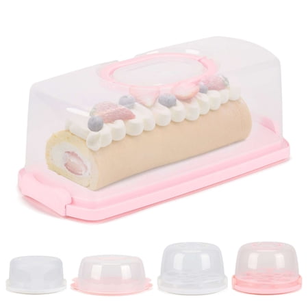 Deago Large Cake Carrier Keeper Stand with Handles and Lids Container for Transport Cake Holder Tray with Cover Cupcake Storage Kitchen Cooking Box