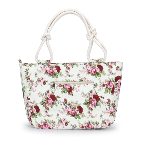 Deago Large Canvas Floral Beach Tote Bag for Women Waterproof Tote Shoulder Bag for Beach,Travel, Gym and Swim
