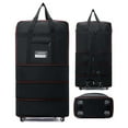 thumbnail image 1 of Deago Large Capacity Travel Rolling Duffel Bag Expandable Foldable Luggage Bag with Wheels Lightweight Waterproof Suitcase (Black), 1 of 9