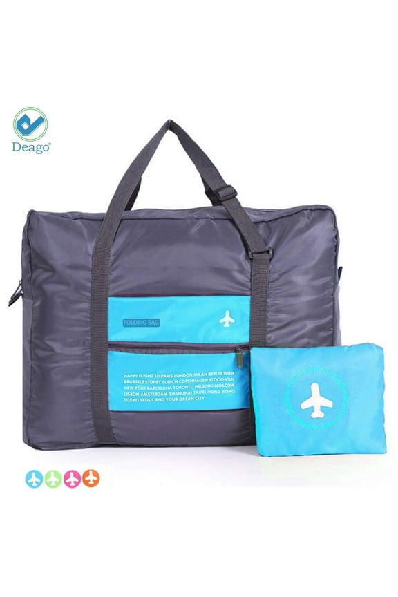 Large Capacity Waterproof Foldable Lightweight Travel Duffel Bag Storage Bag Carry on Luggage Bag for Men Women (Blue)