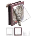 thumbnail image 1 of Deago Large Cat Door (Outer Size 10.9" x 9.8"), 4 Way Locking Cat Flap Door for Interior Exterior Doors, Weatherproof Pet Door for Cats & Dogs up to 27.5 lbs, 1 of 10