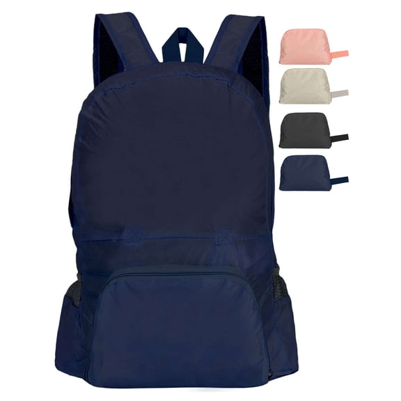 Deago Lightweight Packable Backpack Water Resistant Travel Hiking Daypack Foldable Backpack for Men Women (Navy)