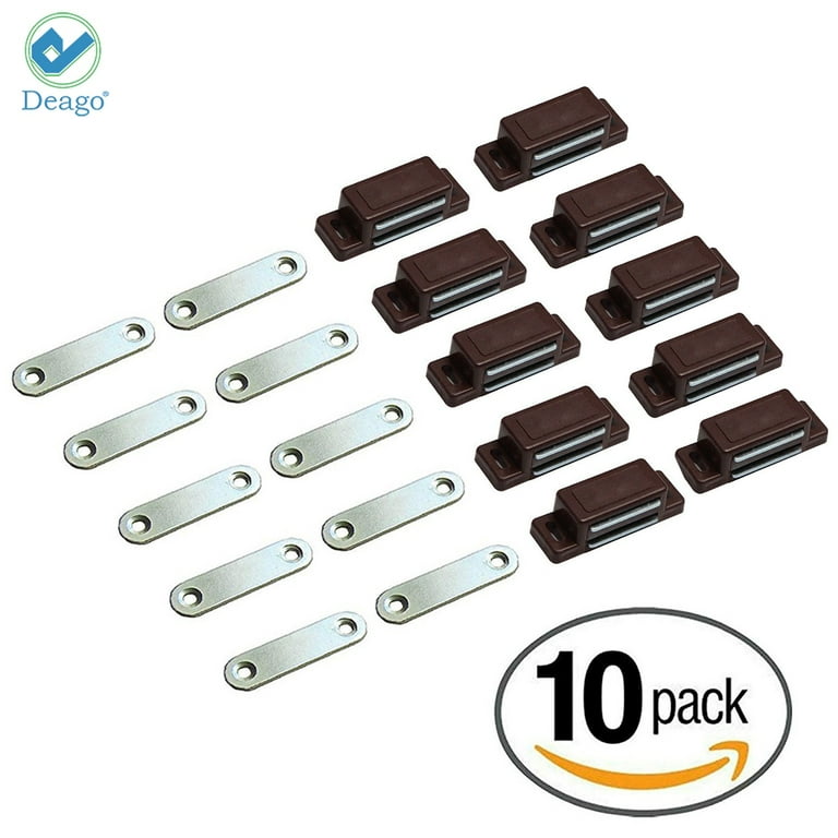 1 in. Brown Magnetic Door Catch (10-Pack) 1 in. Brown Magnetic Door Catch (10-Pack)