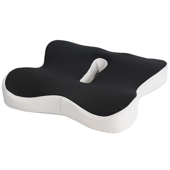 Deago Memory Foam Seat Cushions for Office Chairs– Pressure Relief Seat Cushion for Tailbone Pain, Back Pain, Coccyx & Sciatica Pain Relief Pillow (Black+Gray)