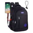 thumbnail image 1 of Deago Men Travel Laptop Backpack 15.6 Inch Business Computer Bag Large Oxford Waterproof Rucksack Backpack College Bookbag with USB Charger Port "Blue", 1 of 10