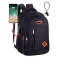 thumbnail image 1 of Deago Men Travel Laptop Backpack 15.6 Inch Business Computer Bag Large Oxford Waterproof Rucksack Backpack College Bookbag with USB Charger Port "Orange", 1 of 10