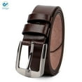 thumbnail image 1 of Deago Men's Casual Leather Jeans Belts Classic Work Business Dress Belt with Prong Buckle for Men, 1 of 8