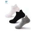 thumbnail image 1 of Deago Men's Running Ankle Socks with Cushion Cotton Low Cut Athletic Sport Tab Socks (White), 1 of 9