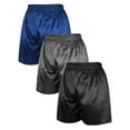 thumbnail image 1 of Deago Men's Silk Satin Boxers Shorts Underwear Sleepwear Sleep Pajama Lounge Shorts (Black, L), 1 of 10