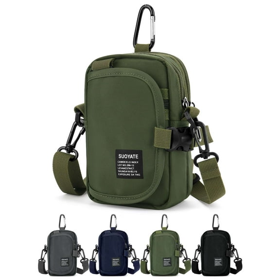 Deago Men's Small Crossbody Bag Mini Messenger Shoulder Bag Sling Travel Bag Purse for Phone Passport (Green)