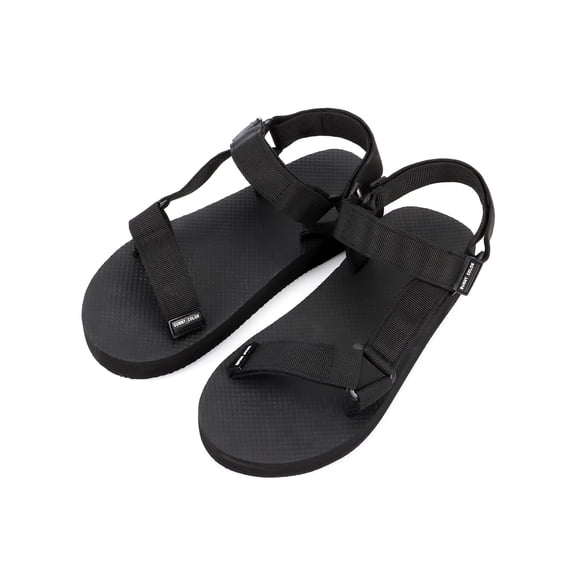 Deago Men's and Women's Sport Arch Support Hiking Sandal, Open Toe Black, 6-7/ 8-9