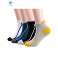 thumbnail image 1 of Deago Mens Low Cut Ankle Athletic Socks Cotton Mesh Cushioned Running Ventilation Sports Tab Socks (White), 1 of 9