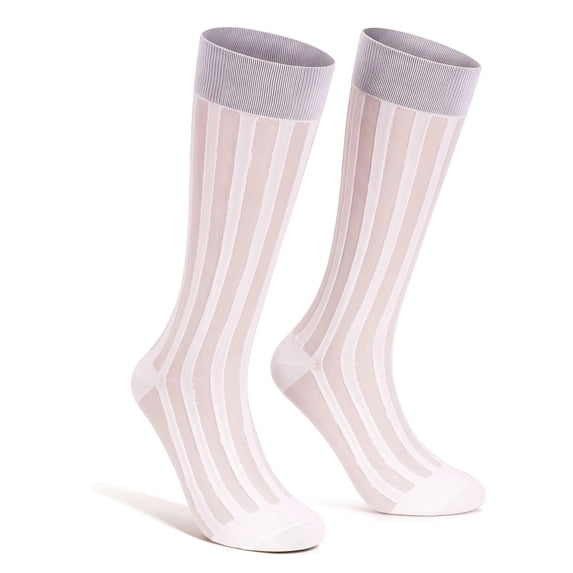 Deago Mens Silk Socks Sheer Dress Socks Ultra Thin Nylon Business Sox Summer Cool Crew Socks
