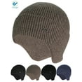 thumbnail image 1 of Deago Mens Women Winter Warm Hat Beanie Knit Earflap Hat Fleece Lined Ski Skull Cap with Ears Covers (Khaki), 1 of 8