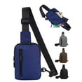 thumbnail image 1 of Deago Mini Sling Bag for Men Women Small Waterproof Crossbody Bag Shoulder Phone Chest Bag for Hiking Travel (Blue), 1 of 9