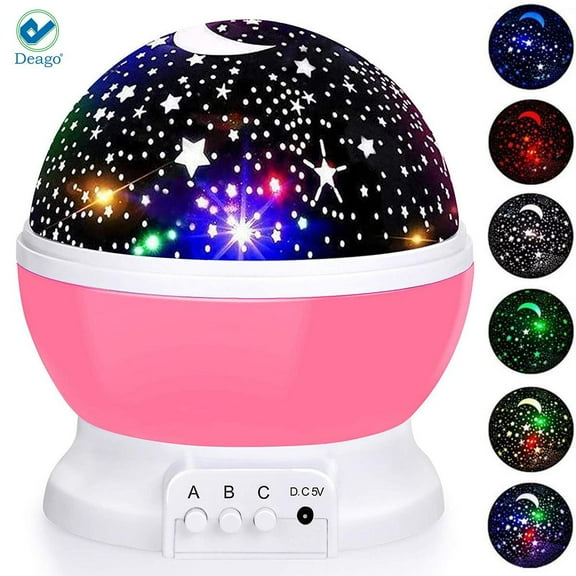 Deago Night Light Projector for Bedroom Multifunctional Star Projector Lamp for Kids Decorating Birthdays Christmas Parties and Home Detor (Pink)