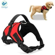 Deago No Pull Dog Harness Reflective Safety Pet Vest Adjustable Dog Harness With Handle for Small/Medium/Large dogs Outdoor Training Walking Traveling "Red" "Size M"