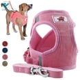 thumbnail image 1 of Deago No Pull Dog Pet Harness With Leash Reflective Soft No Choke Easy Control for Small Dog Cat Outdoor Walking Travel (Pink, S), 1 of 9