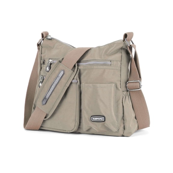 Deago Nylon Crossbody Bag for Women Waterproof Lightweight Shoulder Bag Travel Purses and Handbag (Apricot)