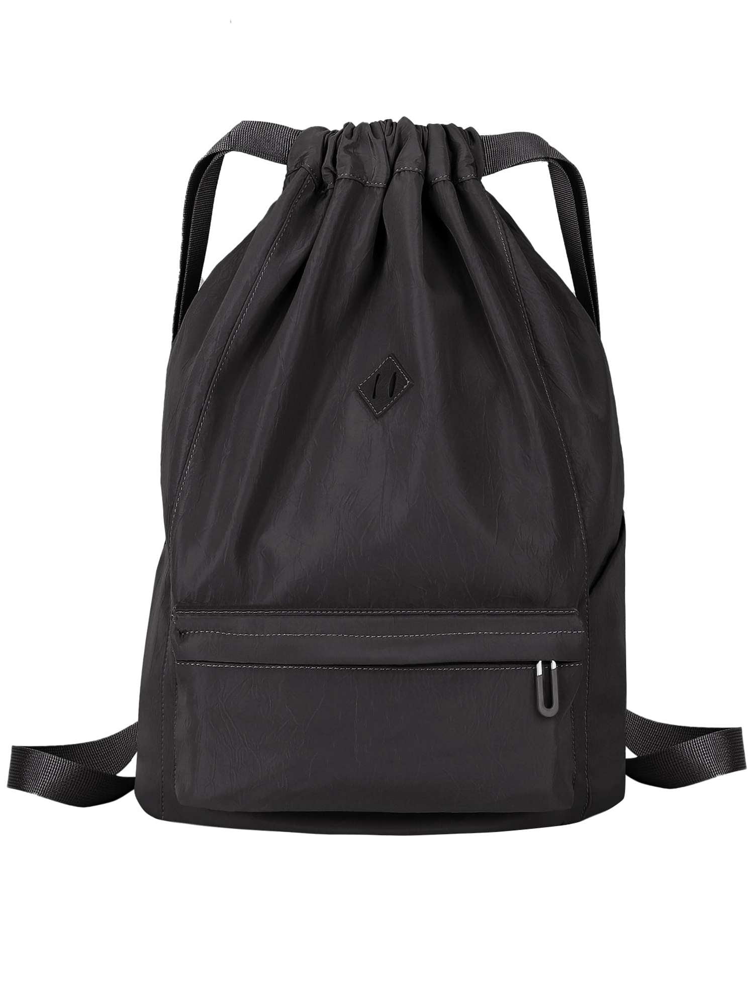 ●ILLIGO● Nylon lace up gym sack cream 5010268123 Deago Nylon Drawstring Backpack Sports Gym Bag for Men Women