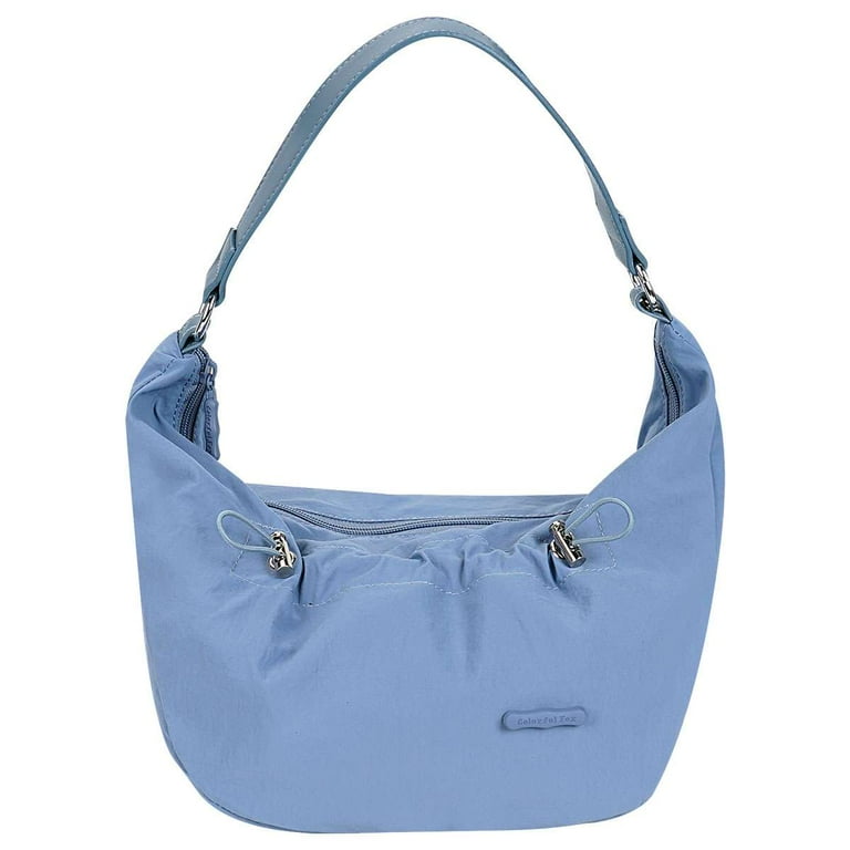 Deago Nylon Shoulder Bag for Women Crescent Handbag Ruched  display picture 1