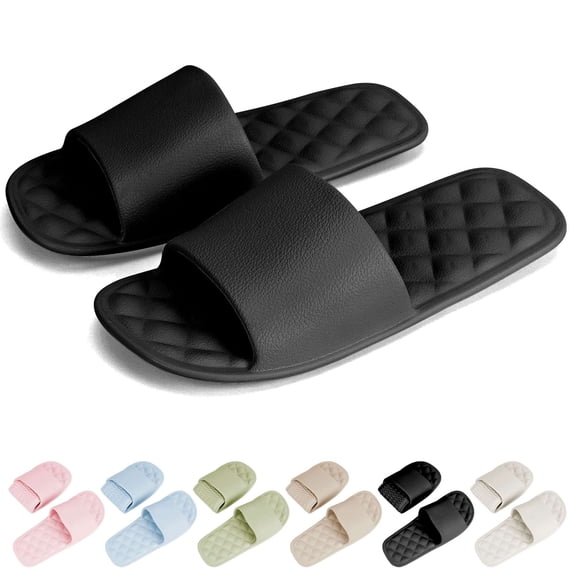 Deago Portable Foldable Travel Slippers for Women Men Lightweight Non-Slip Quick Dry House Indoor Slides Bathroom Shower Shoes Spa Gym Swimming Beach Sandals